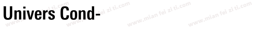 Univers Cond字体转换